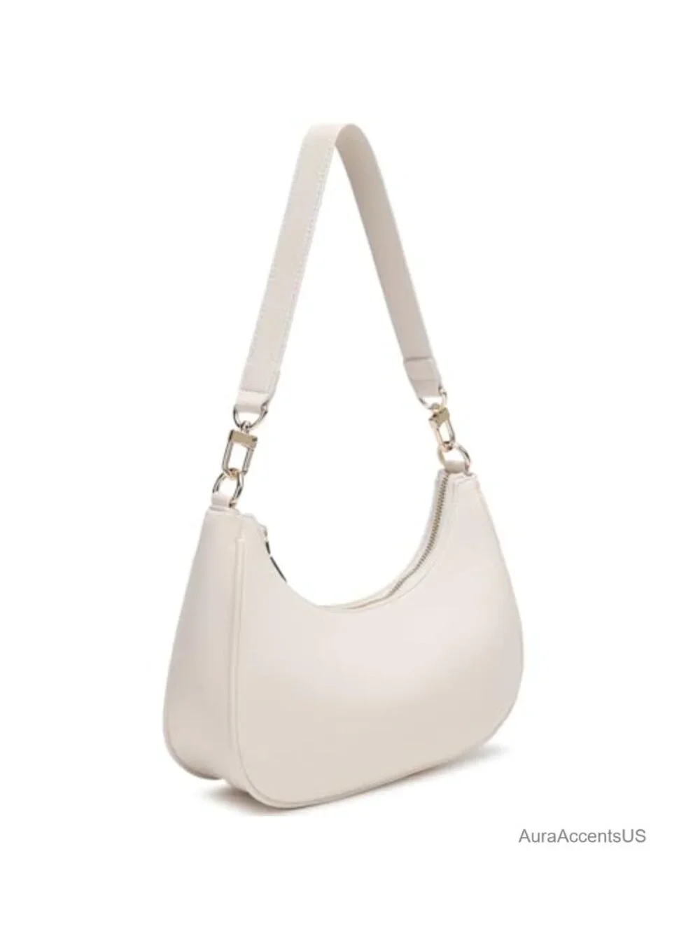 PU Leather Hobo Bag with Zipper Lightweight Shoulder Purse